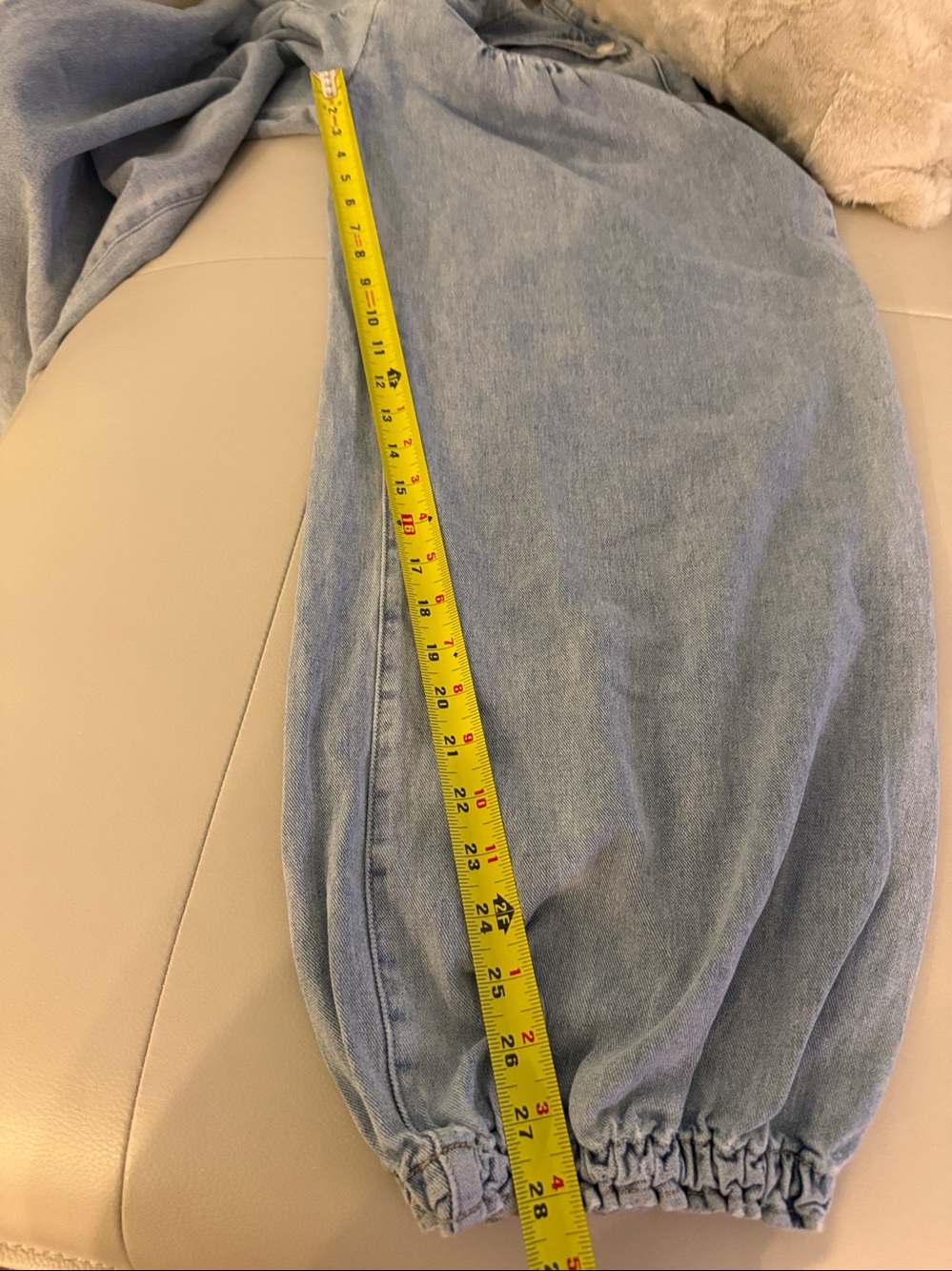 Cider Light Blue High-Rise Balloon Jeans with Buttoned Front Pockets - Picture 12 of 12
